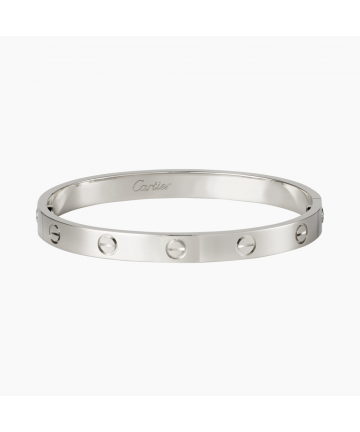 Браслет Cartier Love, белое  золото 18 карат (750 проба)