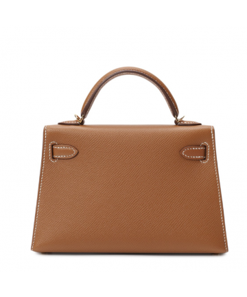 Сумка Hermes Mini Kelly 20 Epsom Gold с золотой фурнитурой
