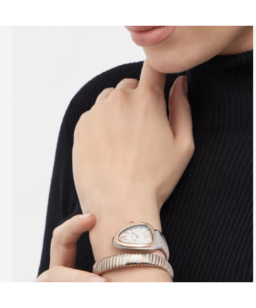 Часы Bvlgari Serpenti Tubogas (1 виток), Розовое золото 18 к и сталь