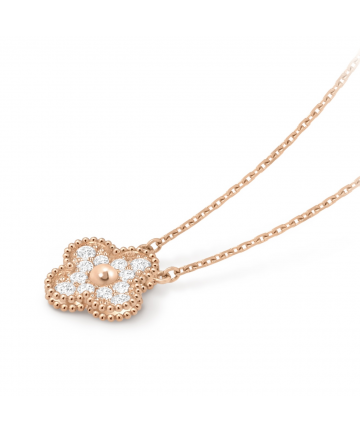 Van Cleef & Arpels Vintage Alhambra — подвес из розового золота с бриллиантами