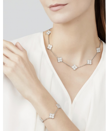 Van Cleef & Arpels Vintage Alhambra — колье 10 мотивов с бриллиантами