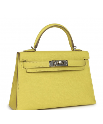 Культовая Hermès Mini Kelly 20 Sellier в редком оттенке Lime