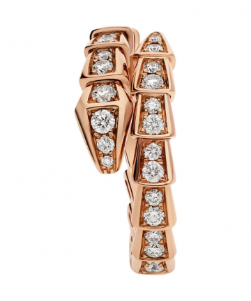 • Кольцо Bvlgari Serpenti Viper (1 виток), Розовое золото 18 карат с бриллиантами