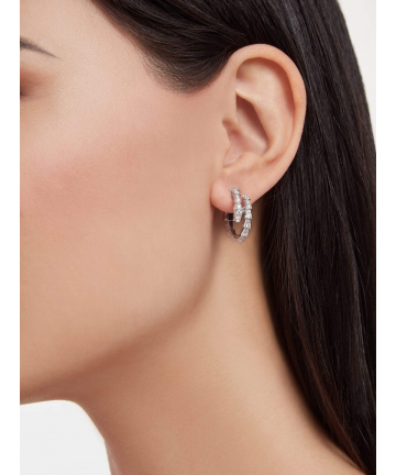 Серьги Bvlgari Serpenti Viper, Белое золото 18 карат (750 проба) с бриллиантами